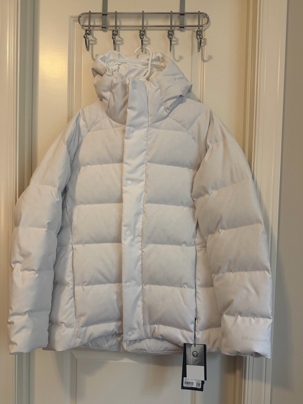 NWT Lululemon Men's Wunder Puff 600-Down-Fill Jacket Tech Canvas White US Sz L